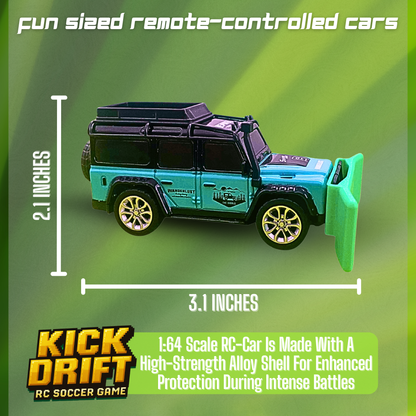 KickDrift RC Soccer Arena Set – RC Car Soccer Game (2 Mystery Cars Included)